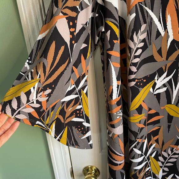 Bob Mackie Wearable Art Dress Sz 1X Tropical Floral Paradise Stretch Pullover - Picture 5 of 10